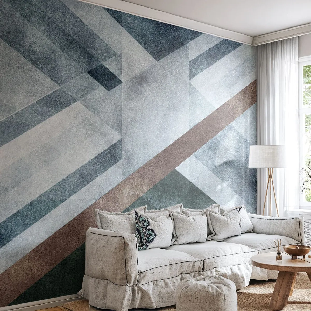 Fotobehang Standard Eco - Verfijnde elegantie van geometrie - Lijnen, Geometrie, Abstractie - 150x105 cm