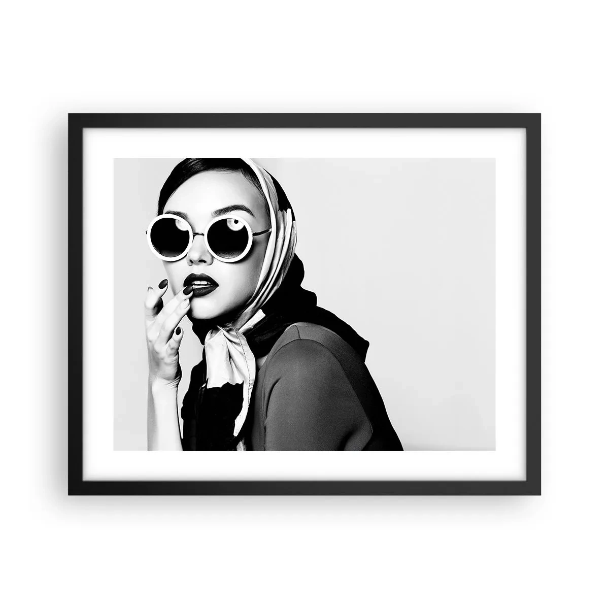 Poster in een zwarte lijst - Groeten uit de jaren 60 - 50x40 cm