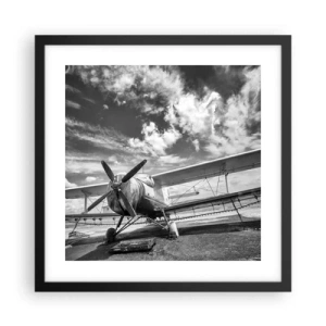 Poster in een zwarte lijst - Ik kan niet wachten! - 40x40 cm