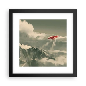 Poster in een zwarte lijst - Onverschrokken pionier - 30x30 cm