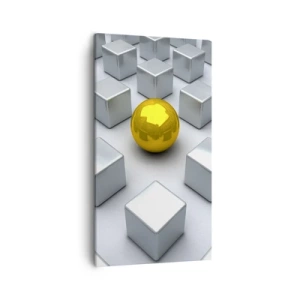 Schilderen op canvas - Waarom ik? Geometrische compositie - 45x80 cm