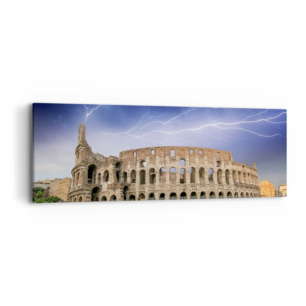 Schilderen op canvas - Strijd Arena - 90x30 cm