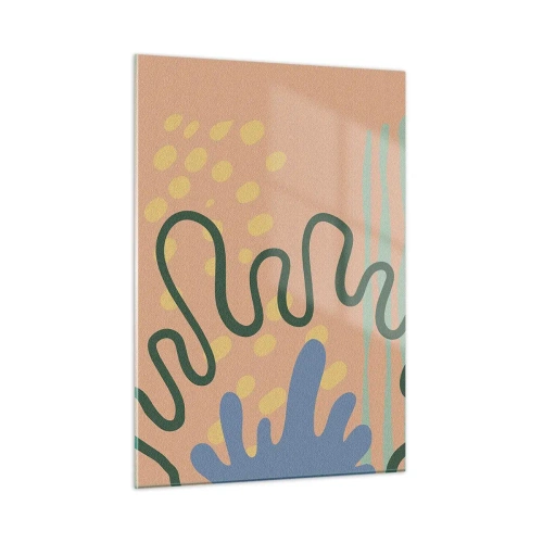 Schilderen op glas - Abstractie: verscheidenheid van de natuur - 50x70 cm