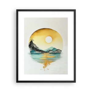 Poster in een zwarte lijst - In de cirkel van schoonheid - 40x50 cm