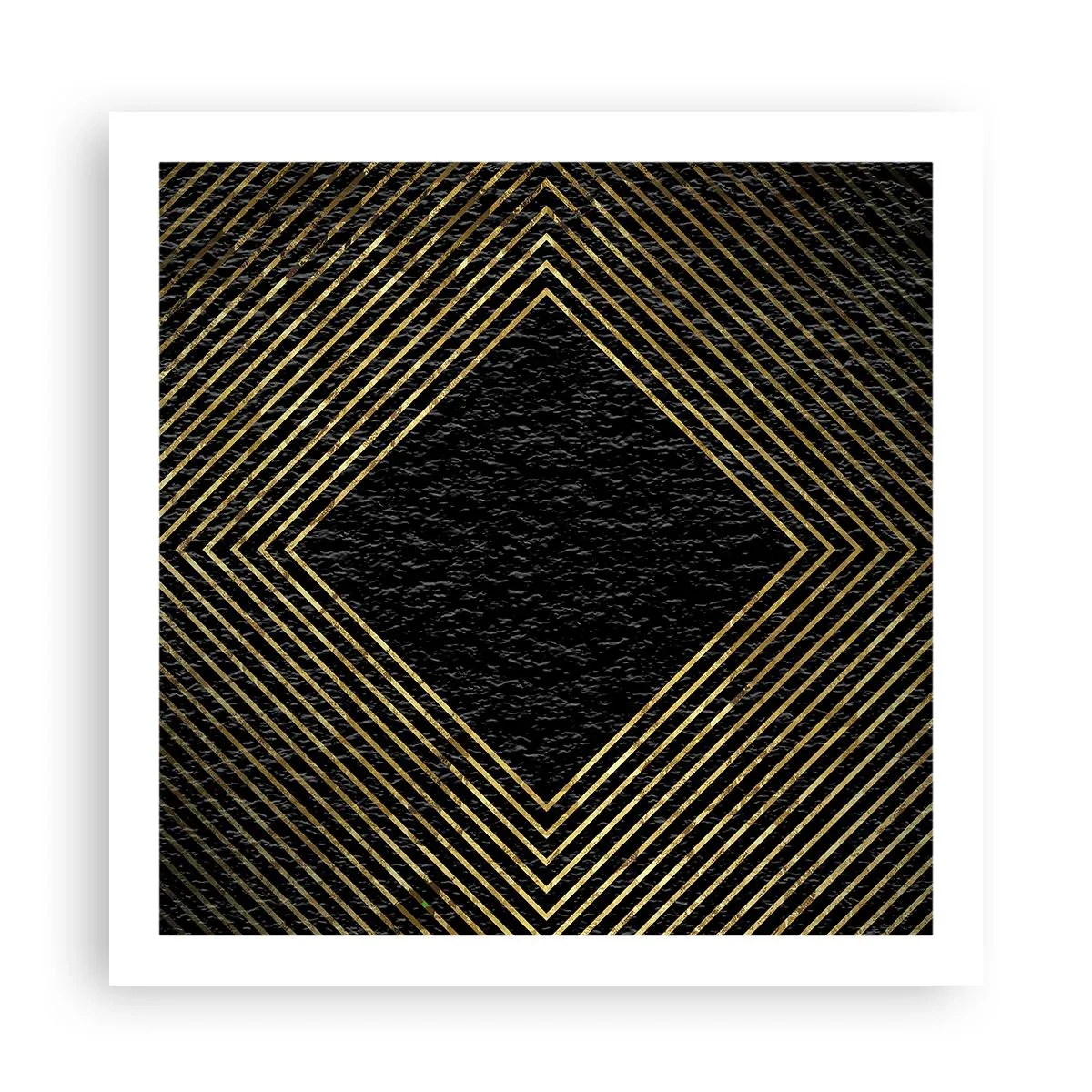 Poster - Geometrie in glamoureuze stijl - 60x60 cm