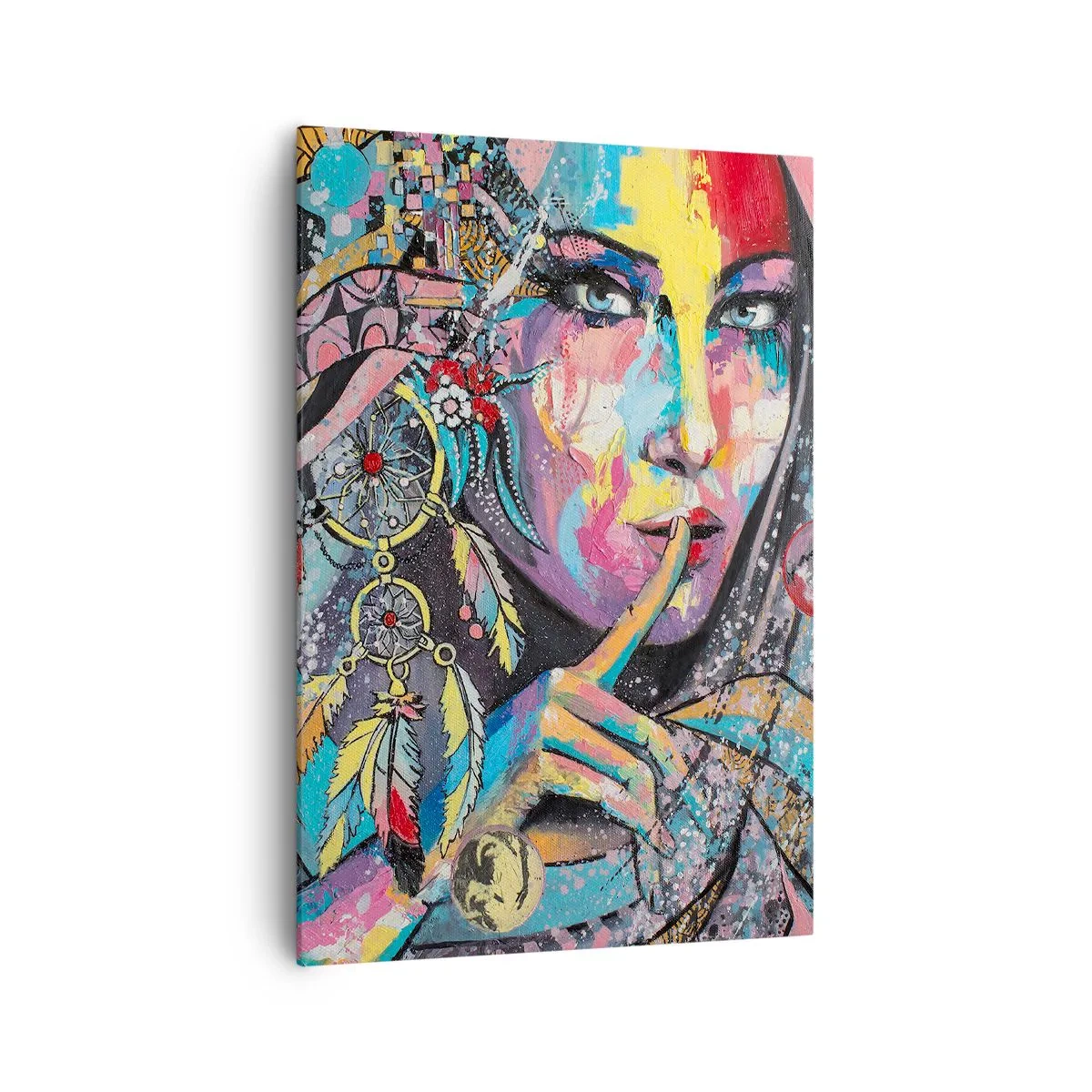 Schilderen op canvas - Zwijg totdat je het begrijpt - 70x100 cm