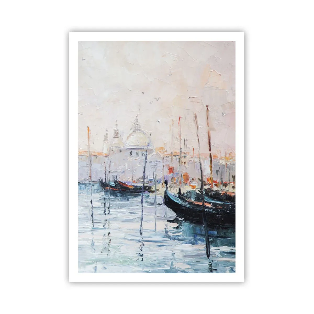 Poster - Achter het water, achter de mist - 70x100 cm