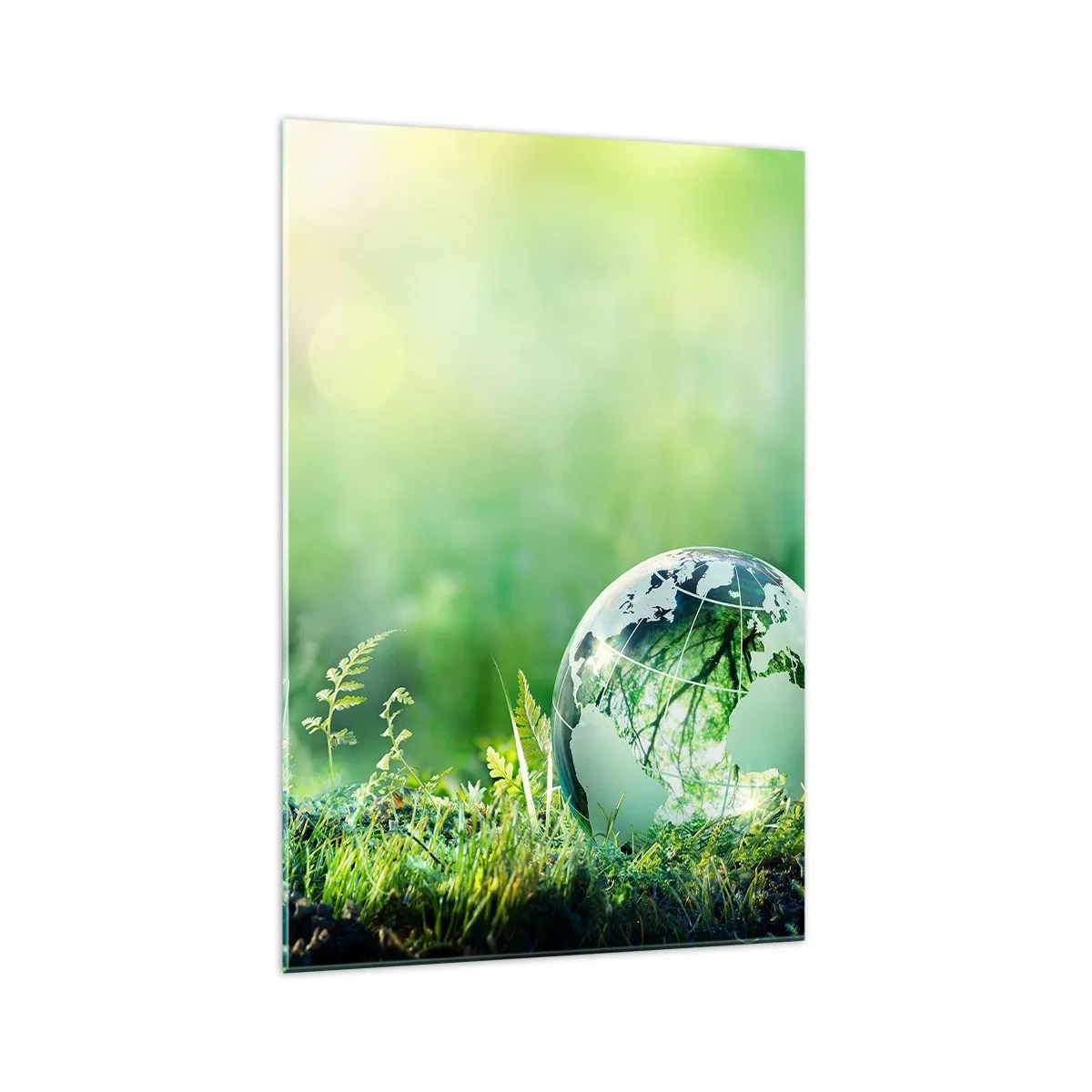 Schilderen op glas - De groene planeet - 70x100 cm