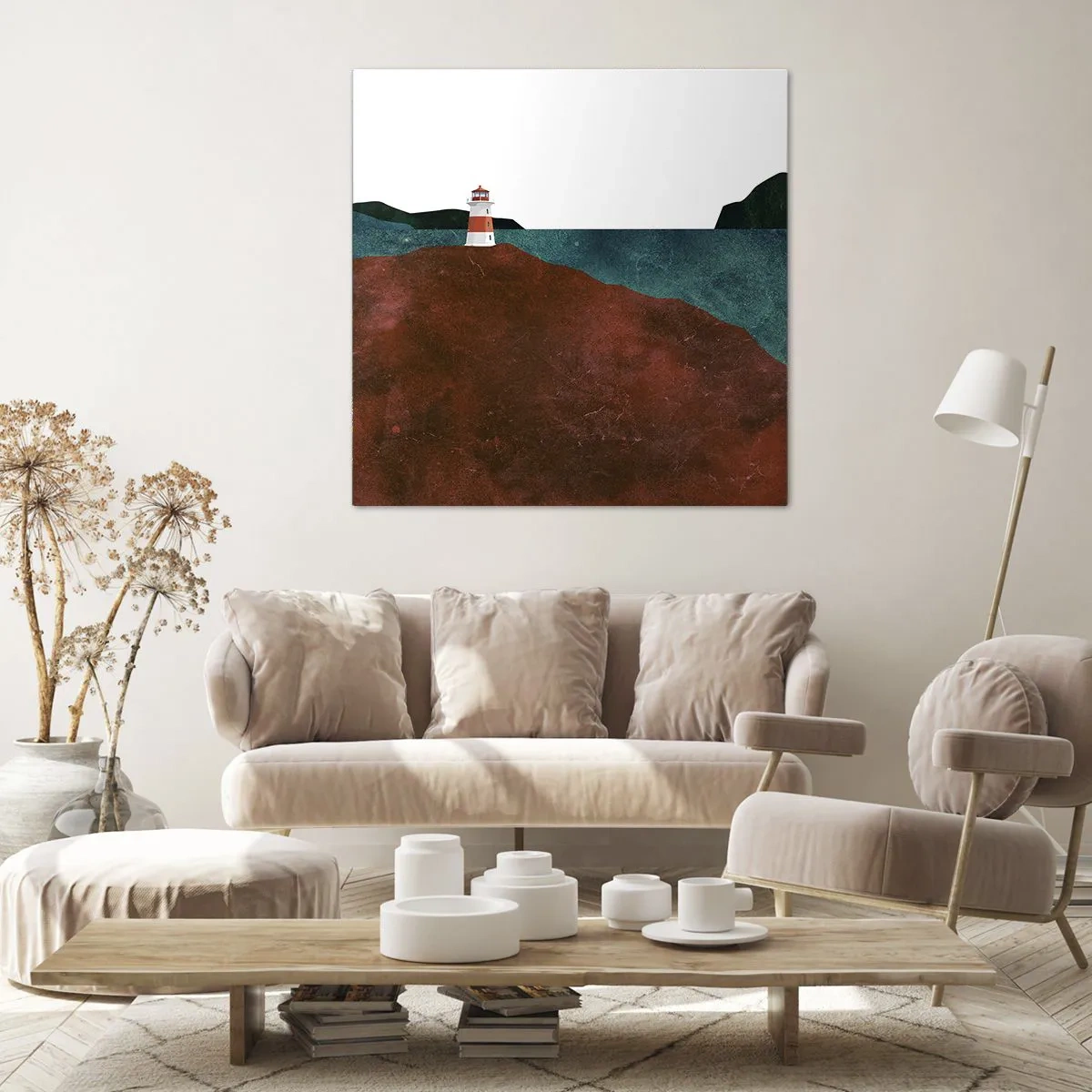 Schilderen op canvas - Starend naar de zee - 70x70 cm