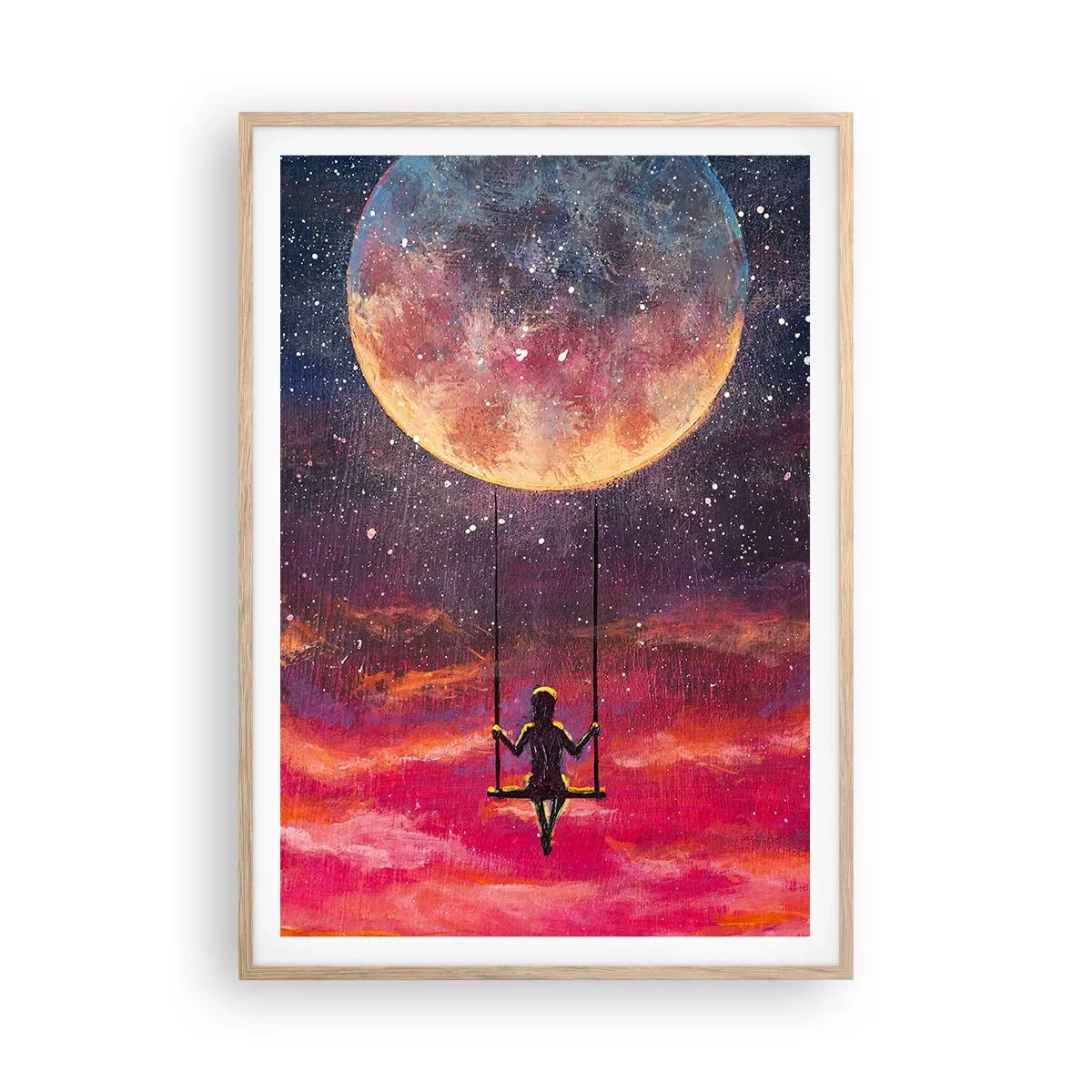 Een poster in een licht eiken lijst - Droom - 70x100 cm