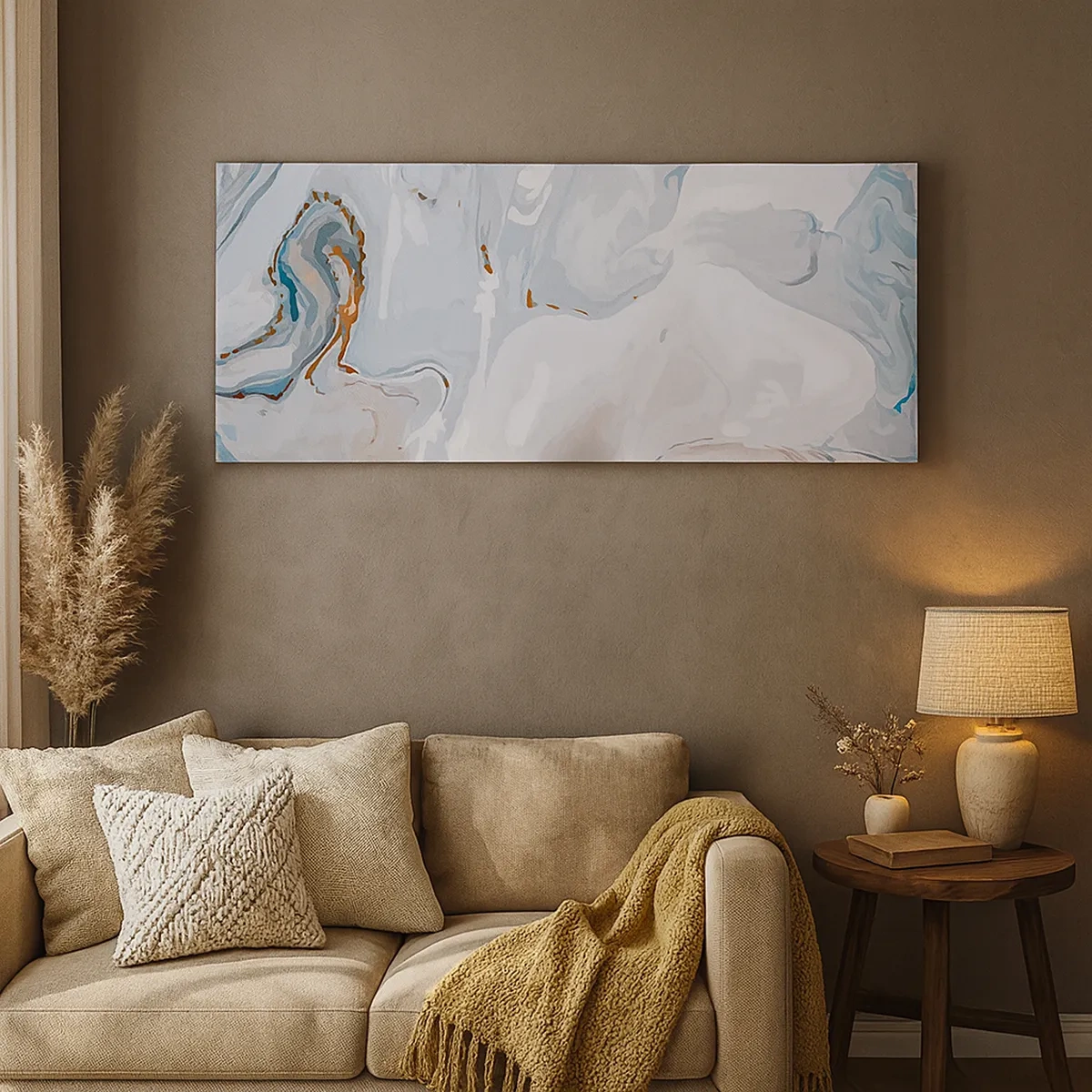 Schilderen op canvas - Het wit is verheven - 30x30 cm