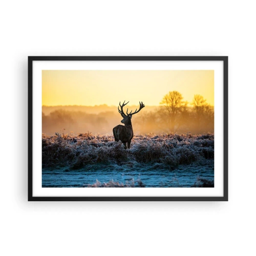 Poster in een zwarte lijst - Gekroond op zijn landgoed - 70x50 cm