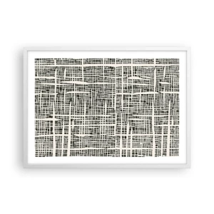 Poster in een witte lijst - Geweven compositie - 70x50 cm