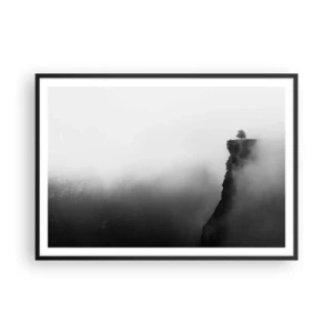 Poster in een zwarte lijst - Aan de rand van de wereld - 100x70 cm