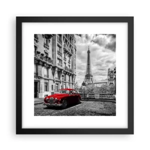 Poster in een zwarte lijst - Roofdier in de stad - 30x30 cm