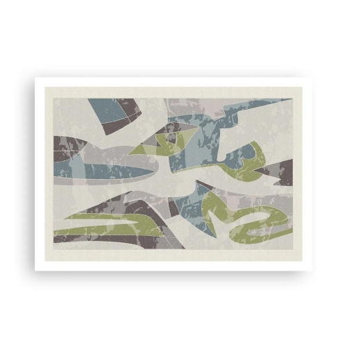 Poster - Compositie achter het glas - 100x70 cm