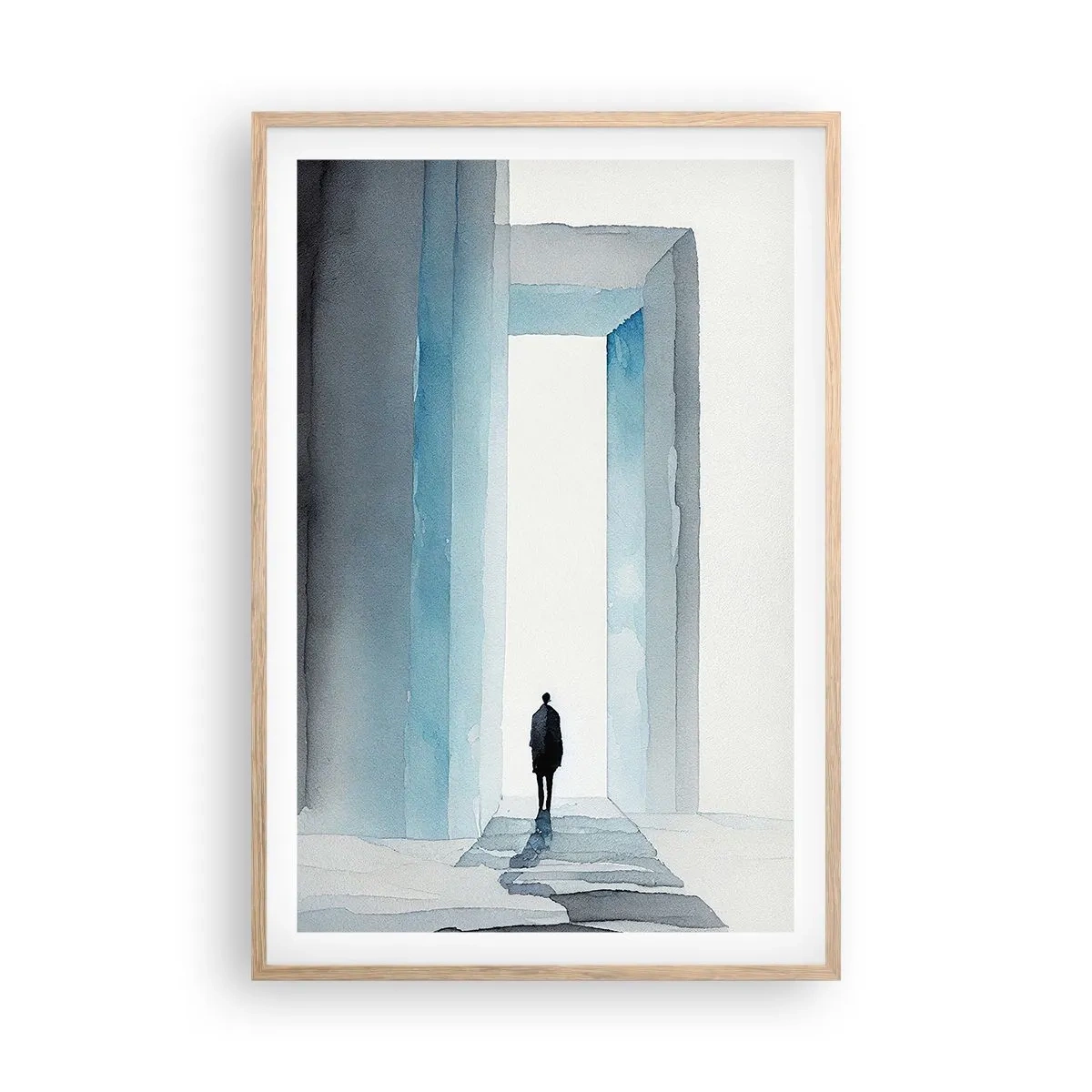 Een poster in een licht eiken lijst - Leef zonder grenzen - 61x91 cm