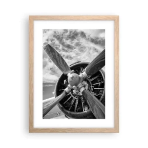 Een poster in een licht eiken lijst - Veroveraar van de lucht - 30x40 cm