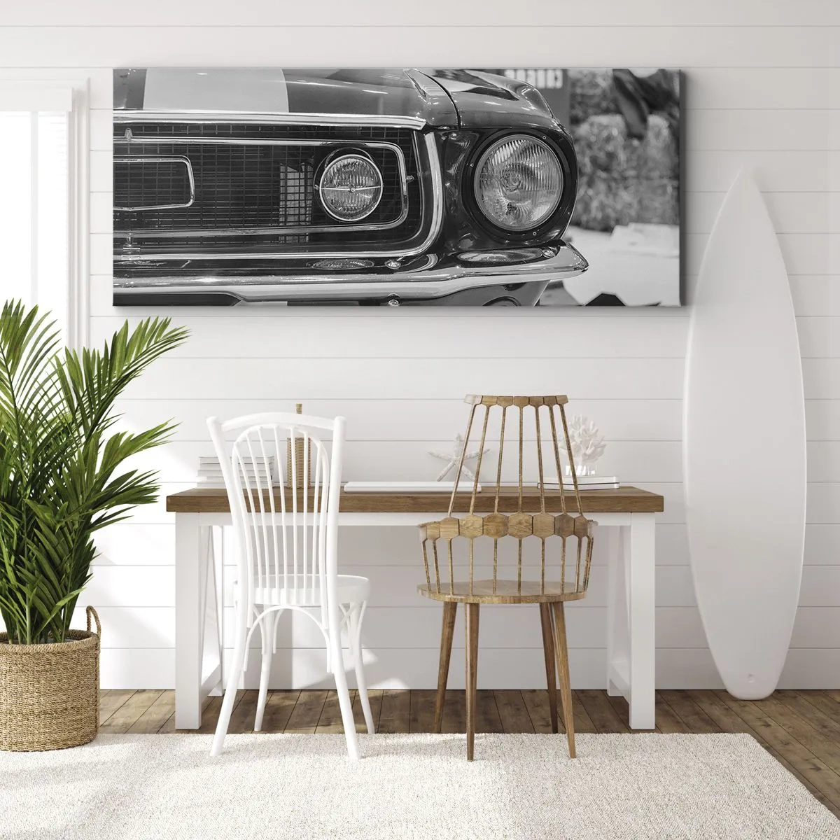 Schilderen op canvas - Hard rijden - 140x50 cm