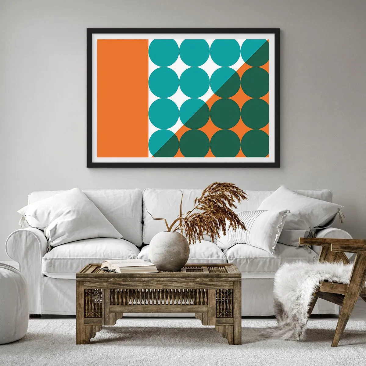 Poster in een zwarte lijst - Omhoog en diagonaal - 40x30 cm