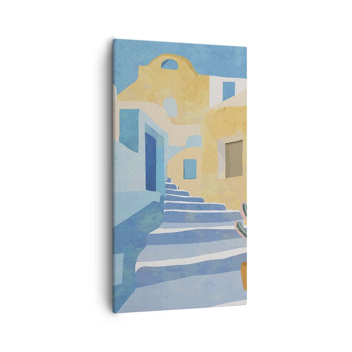 Schilderen op canvas - Een dag in een Arabische stad - 55x100 cm