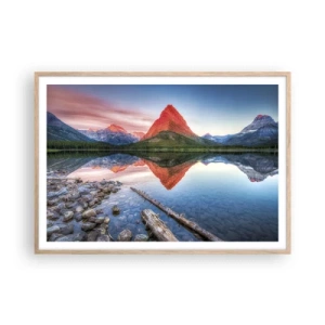 Een poster in een licht eiken lijst - Warmte en koude - 100x70 cm