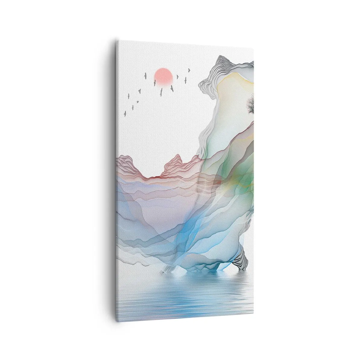 Schilderen op canvas - Op weg naar de kristallen bergen - 55x100 cm