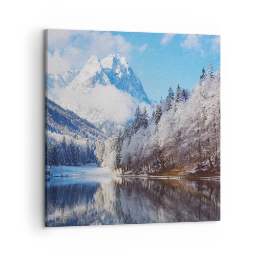 Schilderen op canvas - Sneuwwacht - 50x50 cm