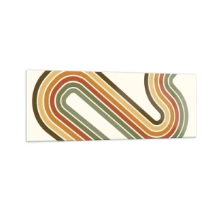 Schilderen op glas - Zigzag naar het doel - 140x50 cm