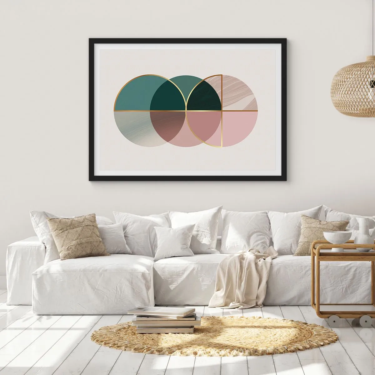 Poster in een zwarte lijst - Wiel voor wiel... - 70x50 cm