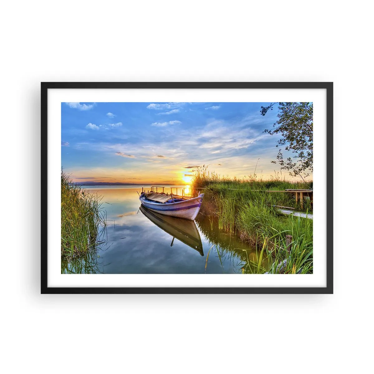 Poster in een zwarte lijst - Baai van vervulde dromen - 70x50 cm