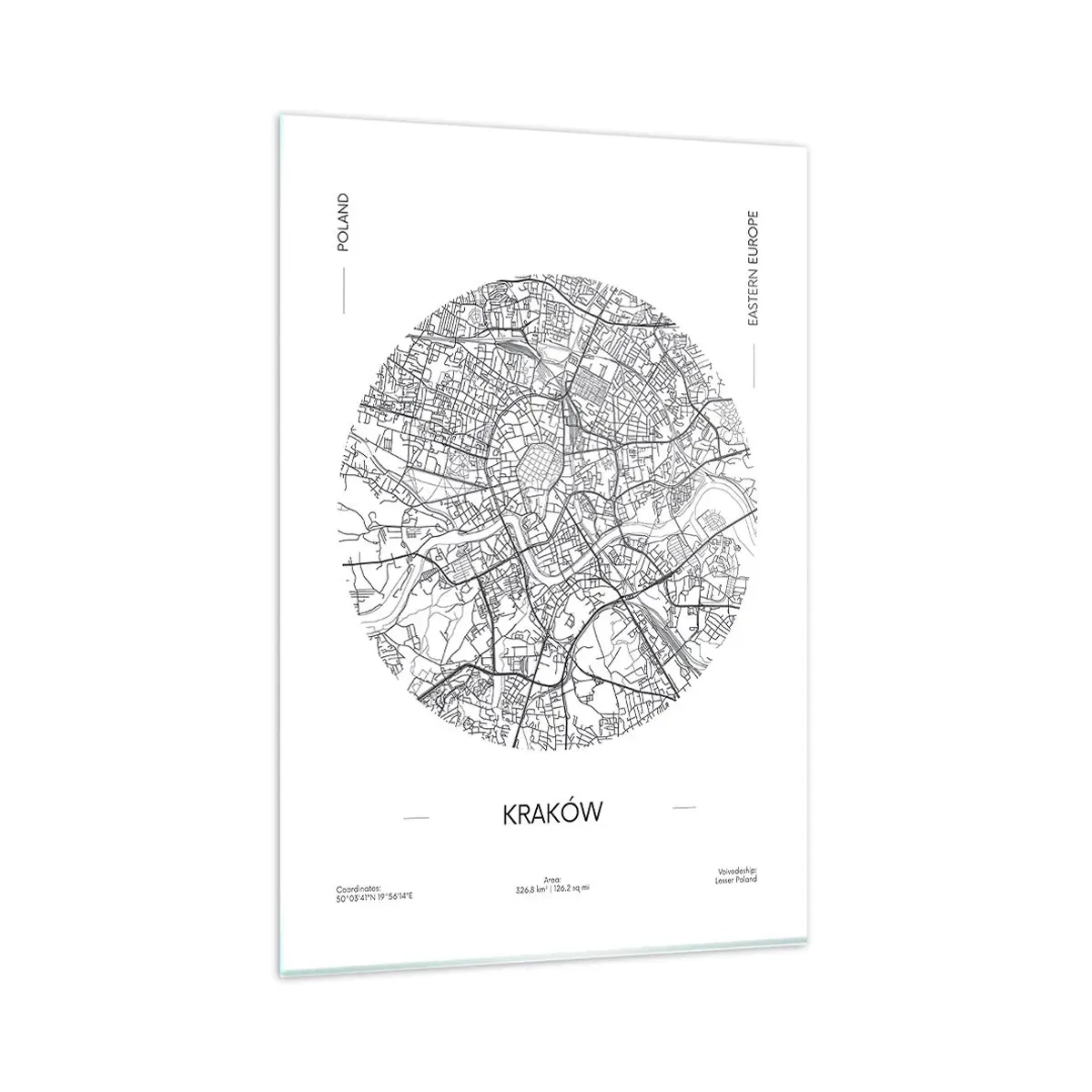 Schilderen op glas - Anatomie van Krakau - 80x120 cm