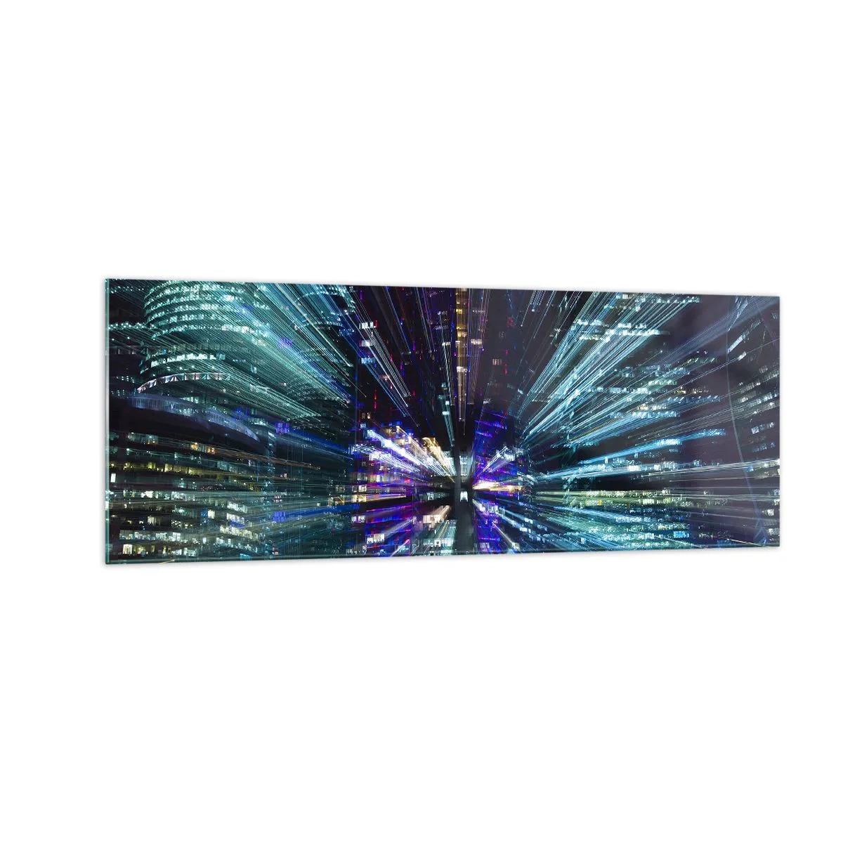 Schilderen op glas - Overgang naar hyperspace - 140x50 cm