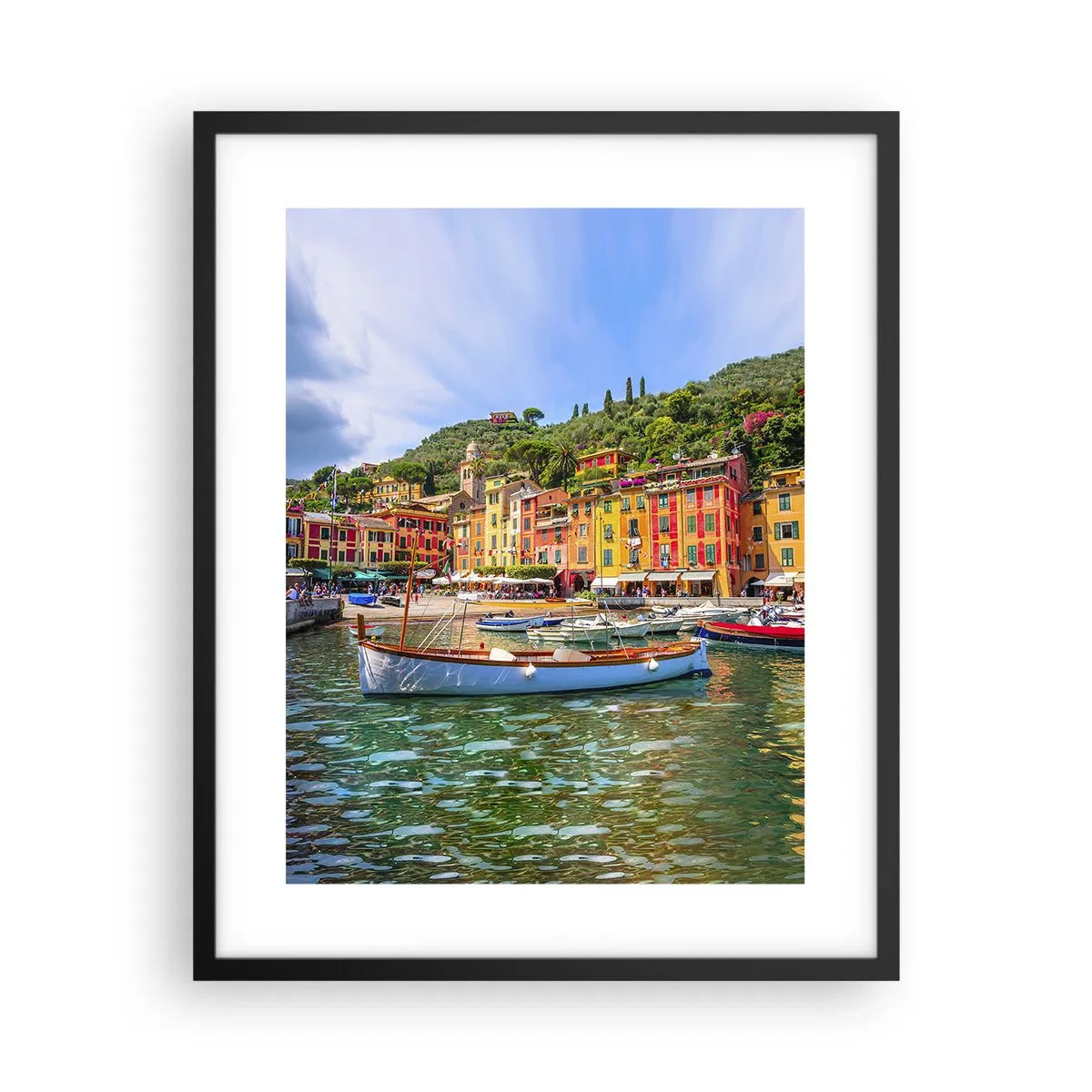 Poster in een zwarte lijst - Italiaanse ochtend - 40x50 cm