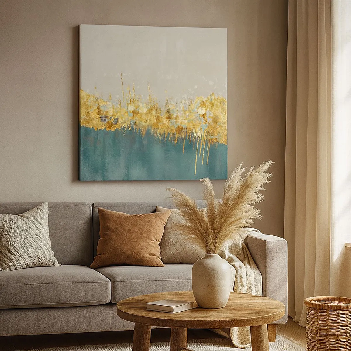 Schilderen op canvas - De gouden rand - 30x30 cm