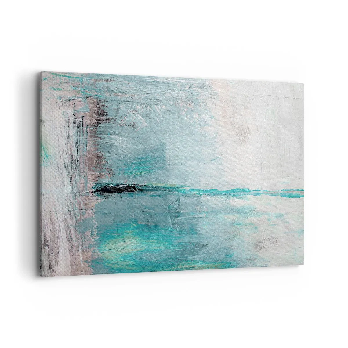 Schilderen op canvas - Horizontaal in blauw - 100x70 cm