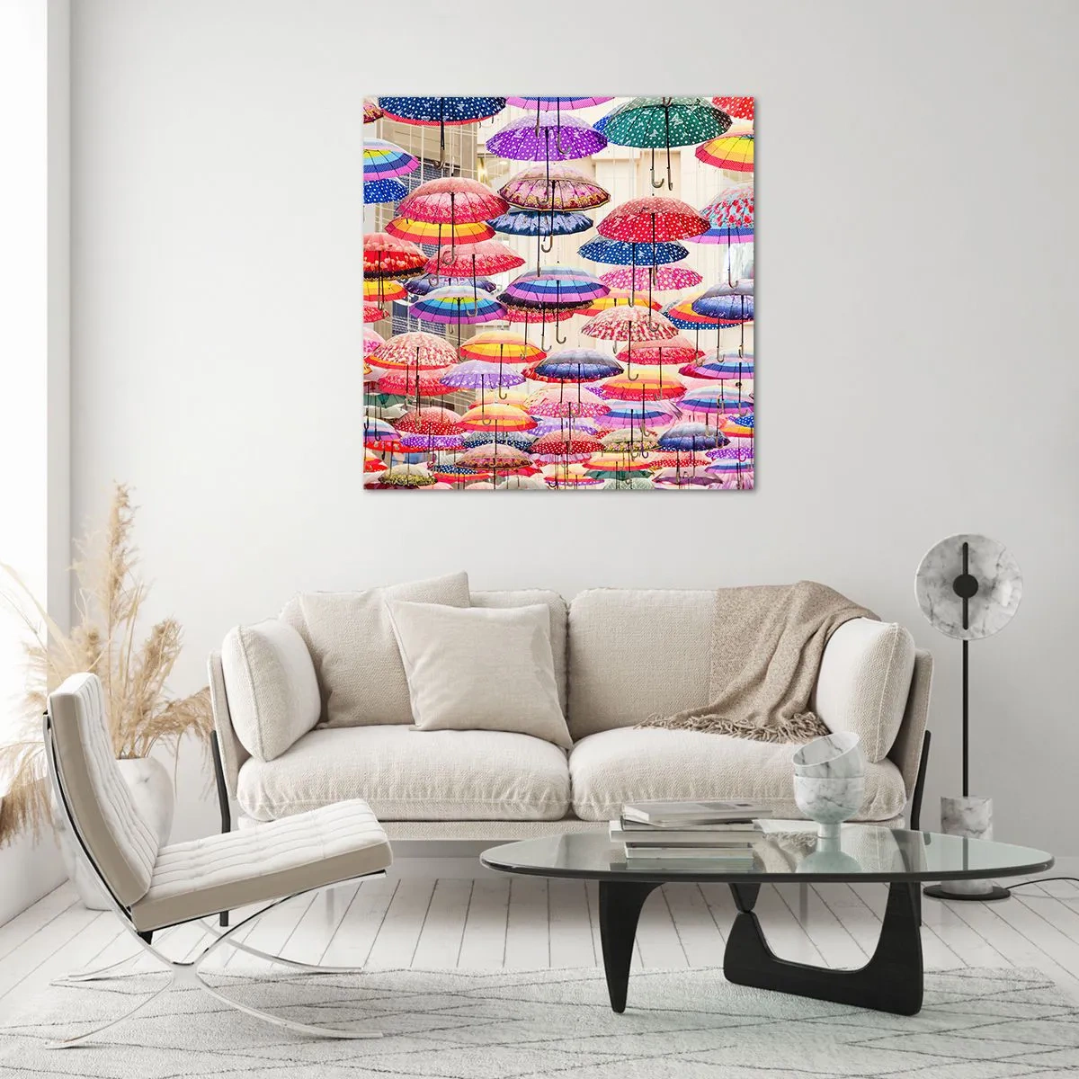 Schilderen op glas - Stadsweide - 70x70 cm