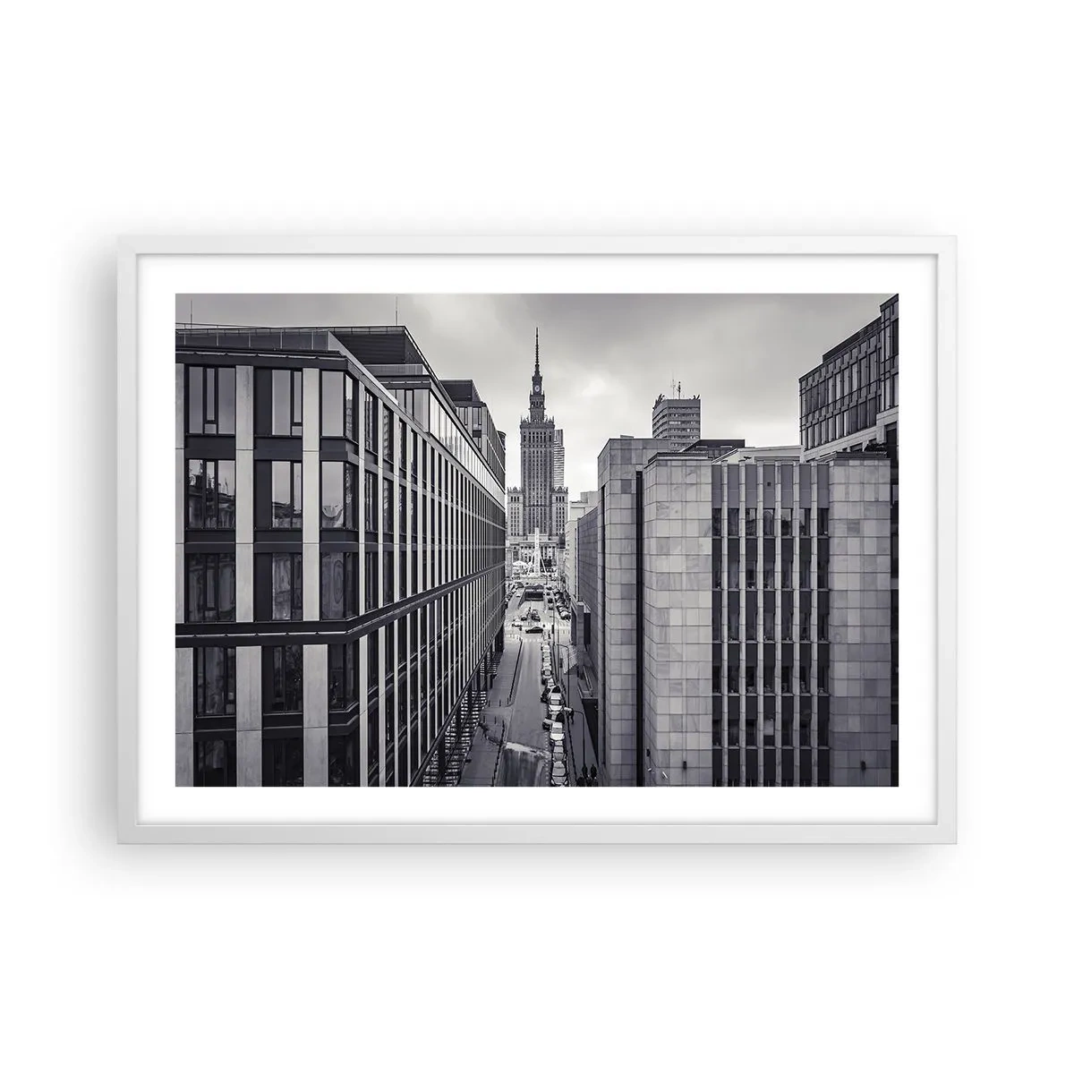 Poster in een witte lijst - Warschau vallei - 70x50 cm