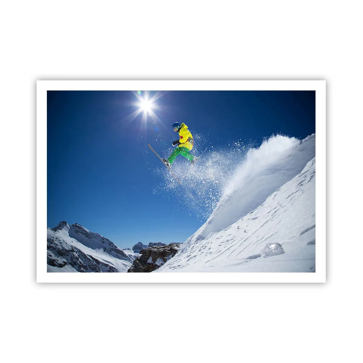 Poster - Dansend met de bergen - 100x70 cm