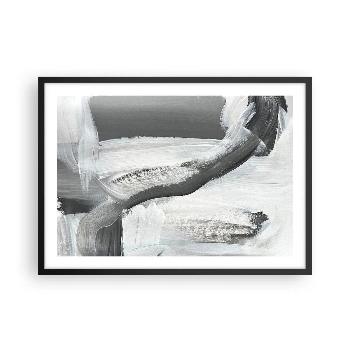 Poster in een zwarte lijst - Een beslissende beweging - 70x50 cm