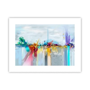 Poster - Brug van vreugde bij de rivier van het leven - 40x30 cm