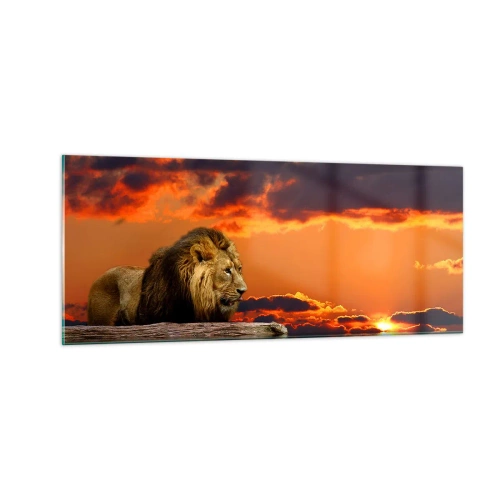 Schilderen op glas - Koning van de natuur - 100x40 cm