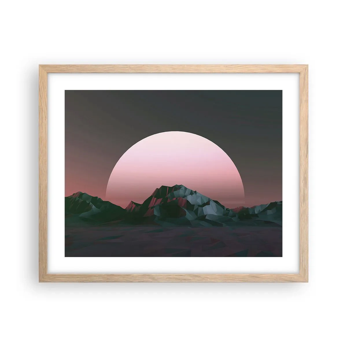 Een poster in een licht eiken lijst - In een naburig sterrenstelsel - 50x40 cm