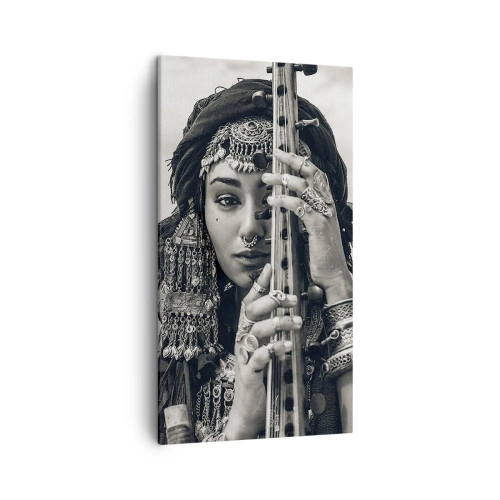 Schilderen op canvas - De muziek van het Oosten zelf - 45x80 cm