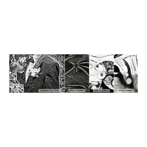 Fotobehang Staaltje Standard Eco - Alleen een ogenschijnlijk grijze man - Man, Kubisme, Mode - 100x30 cm