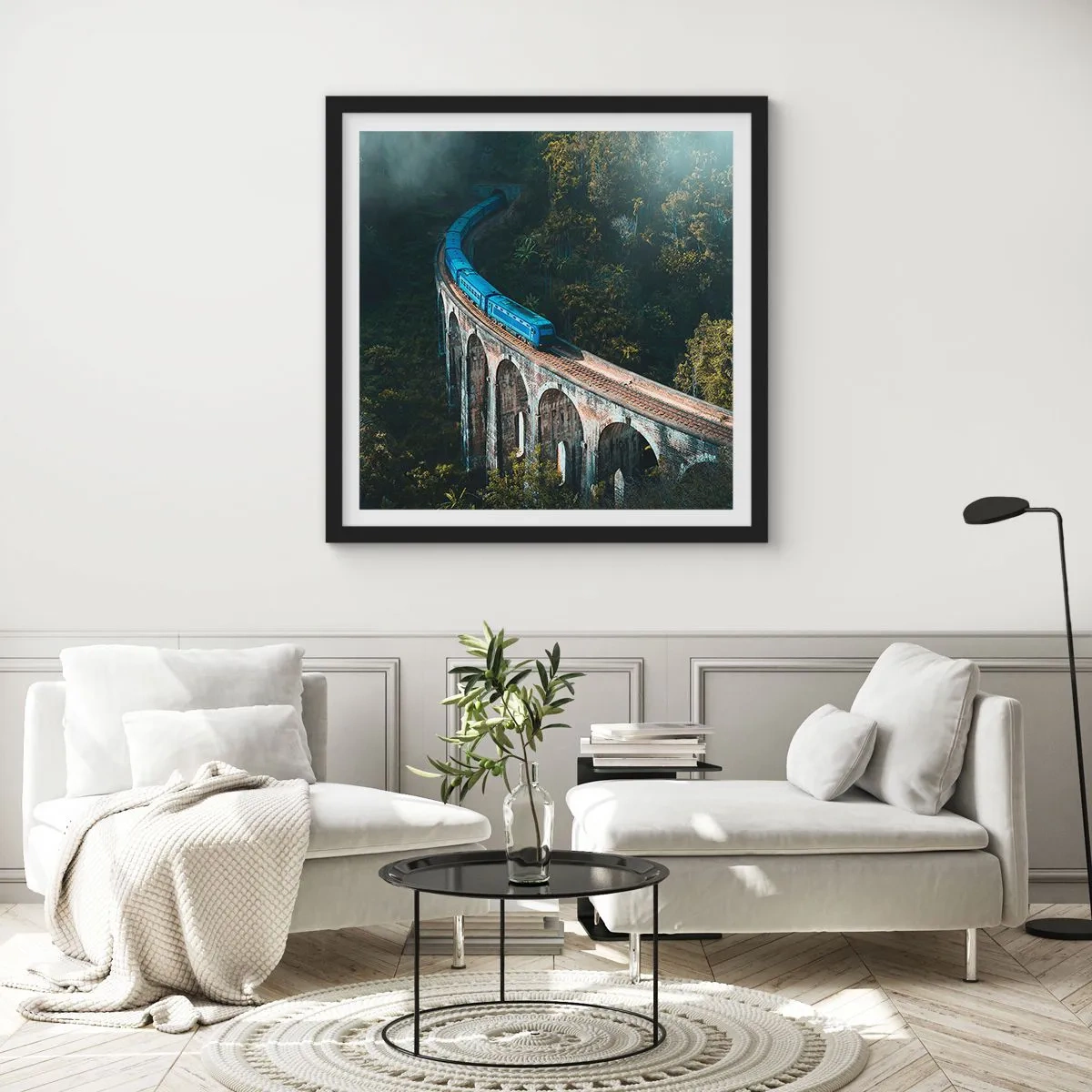 Poster in een zwarte lijst - Neiging tot natuur - 30x30 cm