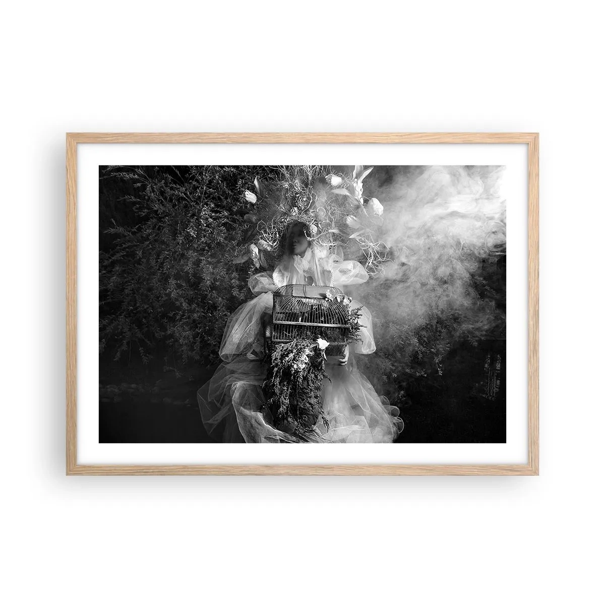 Een poster in een licht eiken lijst - Moeder zelf - Natuur - 70x50 cm