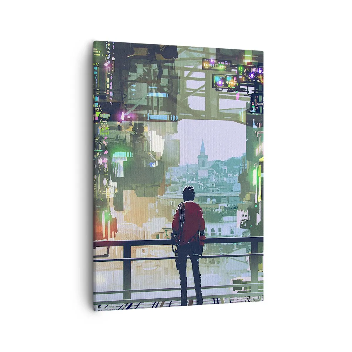 Schilderen op canvas - Twee werelden - 50x70 cm