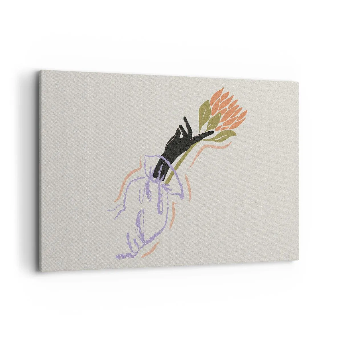 Schilderen op canvas - Zusterlijke aanraking - 120x80 cm