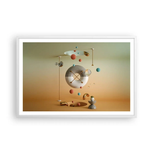 Poster in een witte lijst - Er kan van alles gebeuren - 91x61 cm